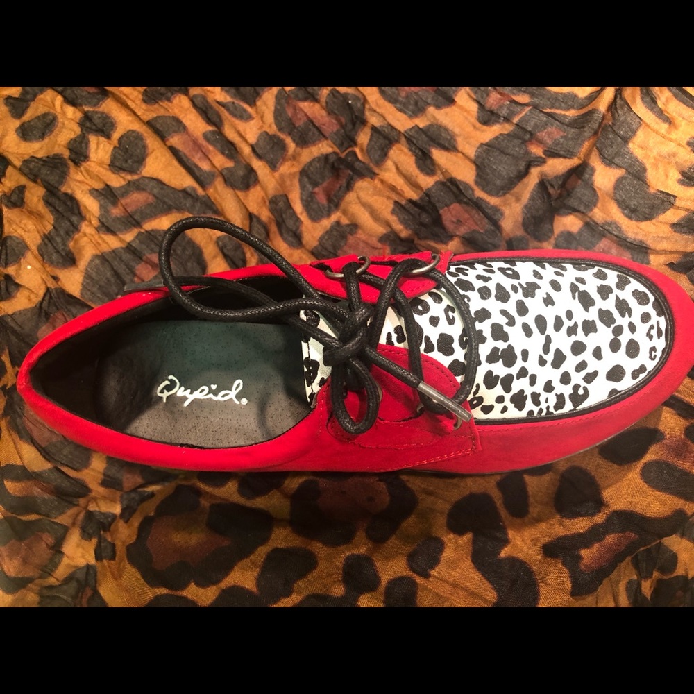 Black &Red Suede Shoes